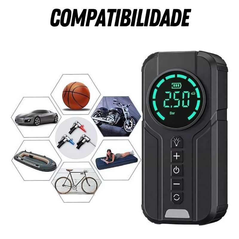 TurboPump™ – Auxiliar de Partida 4 EM 1 + BRINDE EXCLUSIVO | PROMOÇÃO LIMITADA ATÉ 23:59